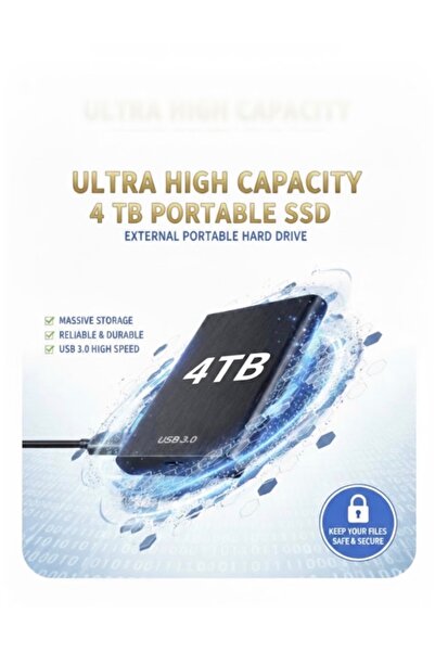 Generic SSD Solid State Drive 4TB External Hard Drive | High-Speed Portable S...