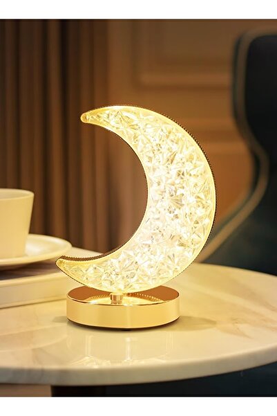 Nisf Alqamar Modern table lamp (bed lamp) - ideal for bedroom and office -