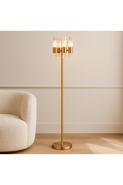 Sagebrook Home GLASS FLOOR LAMP
