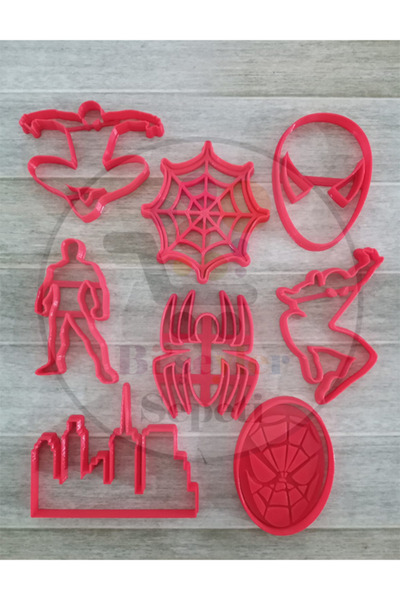 Bi'şeyler Sepeti Spider-Man Themed Cookie Mold - Cookie Cutter 8 Figures 9 Pi...