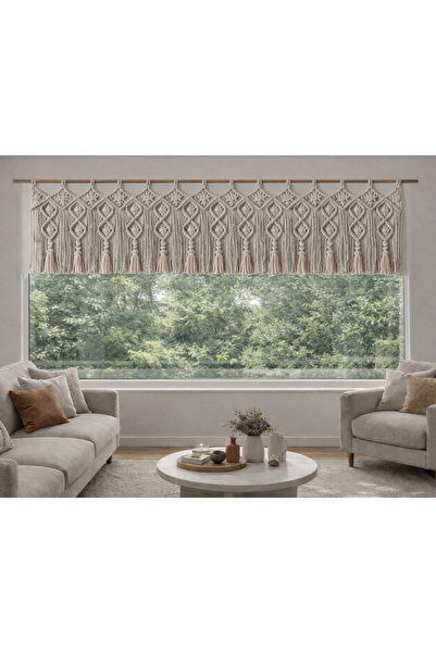 EdaTasarım Kısa Makrome Perde