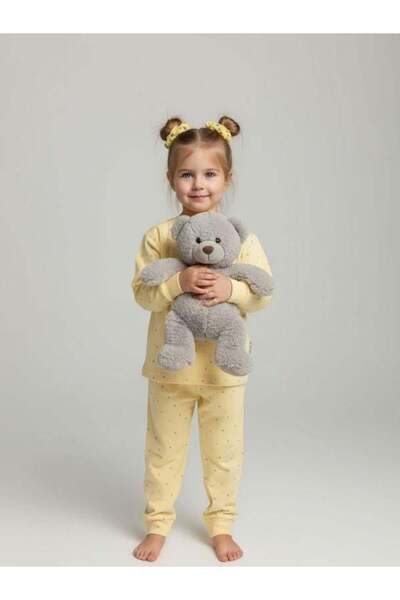 Zekids Set de pijamale din bumbac cu modele florale pentru fete