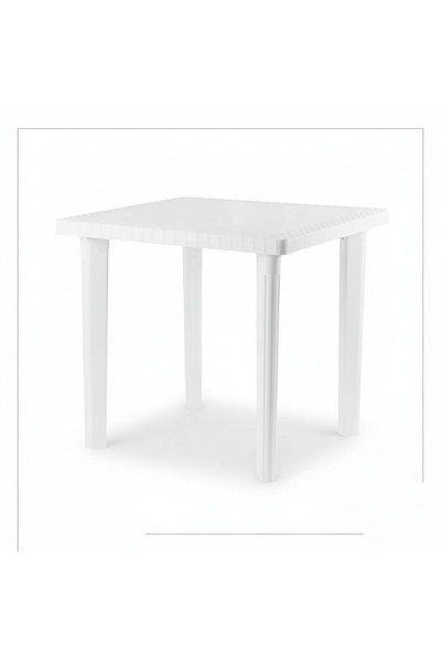 ANAKA طاولة مربع رجل بلاستيك خفيفة ومقاومة للصدأ للاستخدام المتعدد