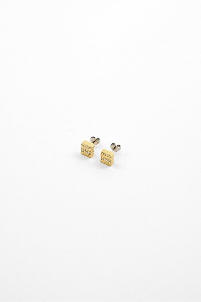 Calvin Klein Women 1 Pair Gold Plated Earrings, Gold