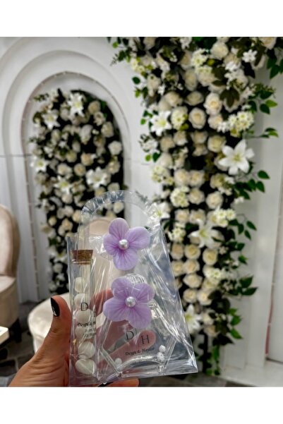 labella hediyelik Söz nişan kolonya ve badem şekeri çantada hediyelik (10 adet)