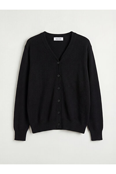 LC Waikiki ΝΕΑ ΣΕΖΟΝΑ ΑΠΟ ΤΗΝ GÜLİS GİYİM: Μαύρη γυναικεία ζακέτα πλεκτό με λ...