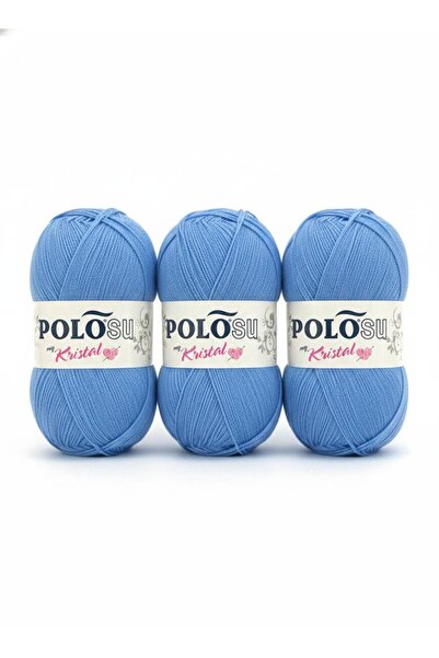 Polosu My Kristal Lif El Örgü İpi No:112 KOYU MAVİ (3'lü Avantaj Paket)