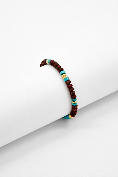 Nautica سوار رجالي من الفولاذ المقاوم للصدأ مزين بالخرز، متعدد الألوان