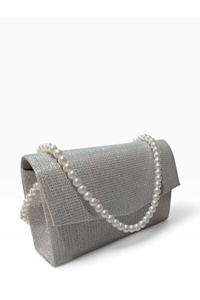 Minvallife Shiny Glitter Bag with Pearl Strap