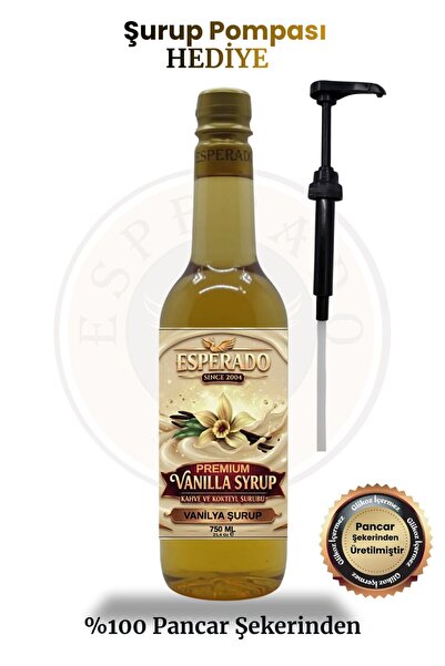 ESPERADO PREMIUM VANİLYA AROMALI KAHVE ŞURUBU 750 ML-BARİSTA SERİSİ