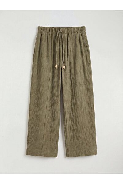LC Waikiki M1 Season Khaki Elastic Waist Women's Trousers