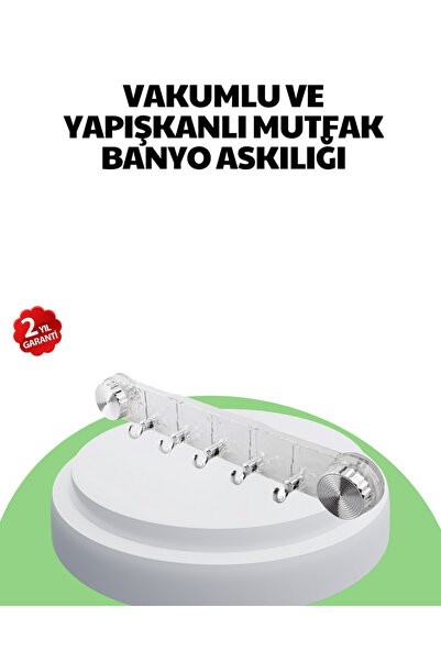 ZERO LAND STOROZAL Κρεμάστρα Κουζίνας και Μπάνιου με Αυτοκόλλητο Κενό Αέρος 5...
