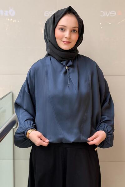 Ghisa Κοντή μπλούζα με λεπτομέρεια στο πέτο