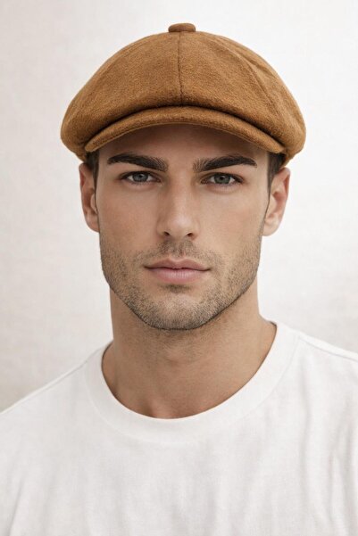 Luna Nueva British Beret Octagonal Woolen Men's Premium Vintage Newsboy Hat P...