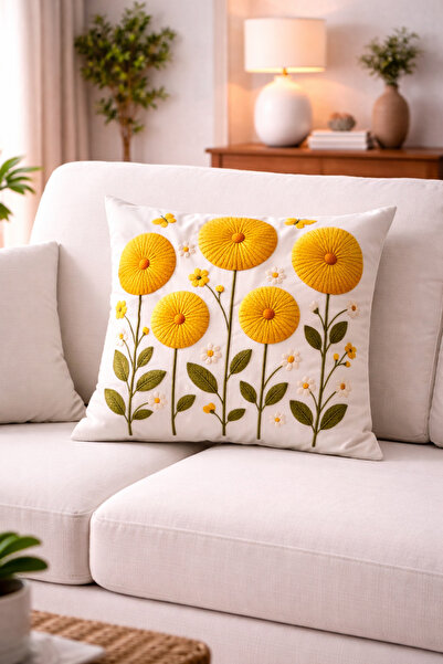 Gizo Home غطاء وسادة مزخرف بنمط التطريز البوهيمي المطبوع رقميًا بتقنية 5D، قط...