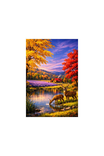 VeliumCraft Tablou Canvas Cabana ideala 72, 100 x 70 cm, natura, peisaj, stil...