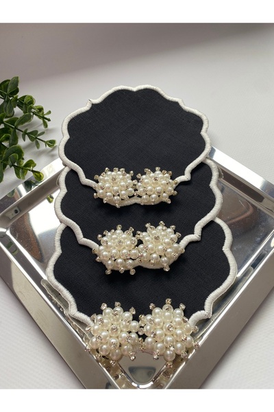 ELÇİÇEK HOME Presentation Napkin, Cocktail Napkin, Coffee Side Presentation Napkin 3 Pieces