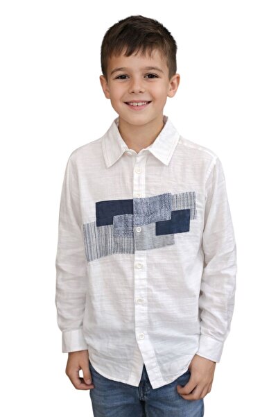 Ugly Duck CĂMAȘĂ DE MUSLINĂ PENTRU VÂRSTELE 9-14 ANI - ALBĂ