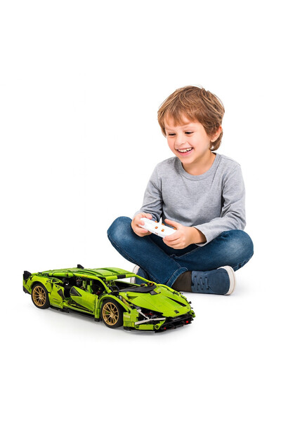 Printisor Masina cu telecomanda Lamborghini DIY, set de constructie 1000+ pie...