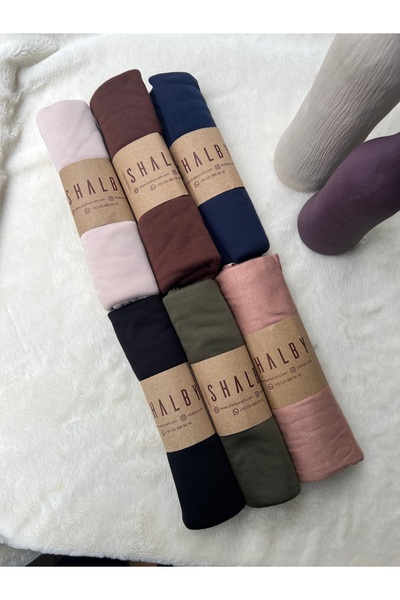 shalby شال من القطن الممشط (مجموعة من 6 قطع) مصنوع من قماش الجيرسيه