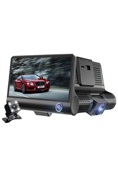 TOPK Araç İçi Kamera 4'' Lcd Ekran 3 Kameralı 170° Geniş Açı 1080p G-Sensör G...