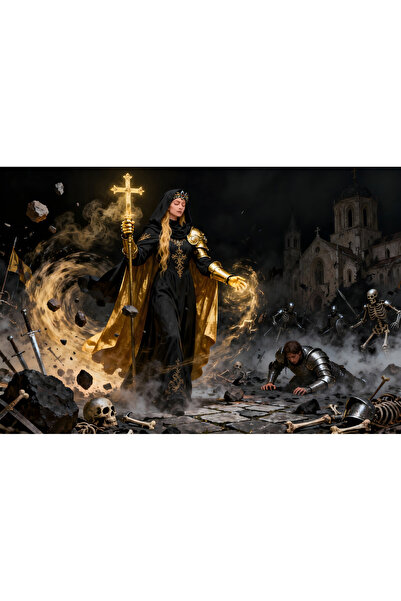 VeliumCraft Tablou Canvas High Priestess Myrrha Lightbane, 90 x 60 cm, colect...