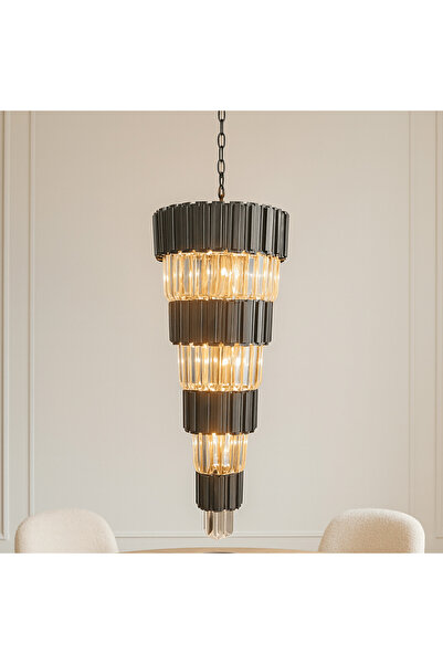 Sagebrook Home 36"H METAL+CRYSTAL CHANDELIER