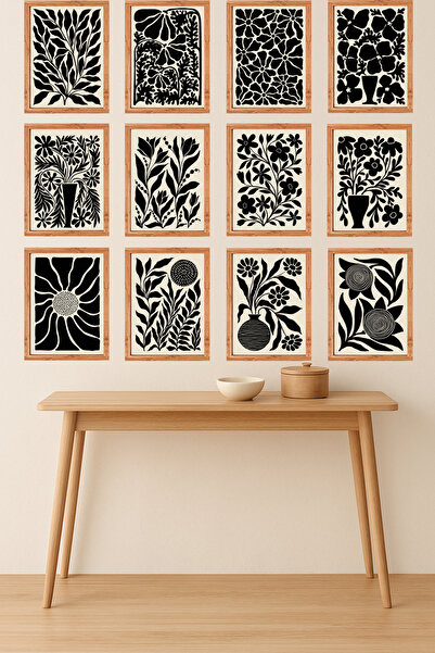 UNT 12-Frame Look Kitchen |   Modern |   Retro Wall Poster Painting Set – 15X...