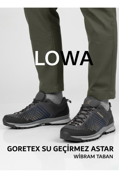 Neco حذاء LOWA CAREZZA GTX مقاوم للماء مصنوع من قماش GORETEX ونعل WIBRAM