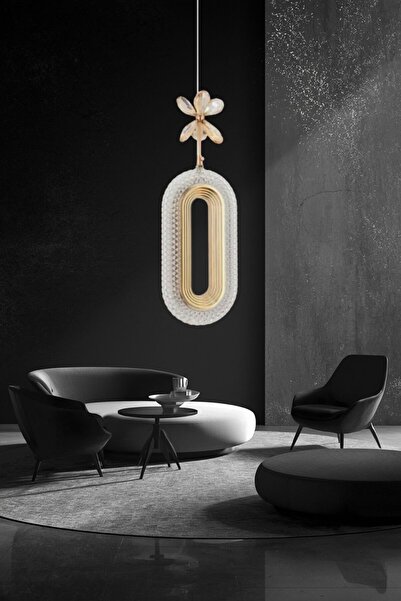 Harnelli 3 Renk Yanabilen Tekli Sarkıt Modern Ledli Avize