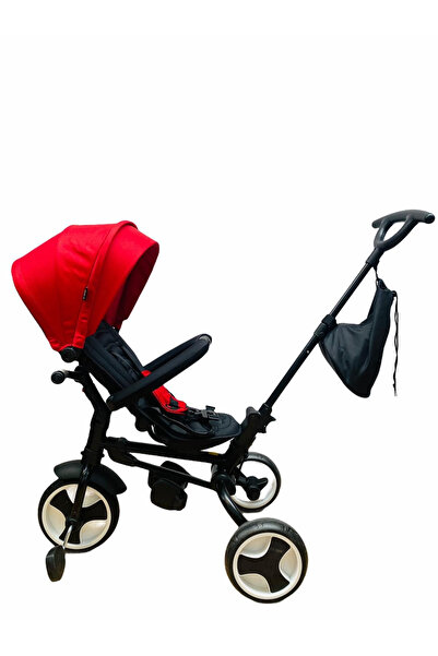 L-Sun Tricicletă pliabilă, reversibilă, poziție de dormit, 360 - roșie