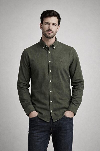 Anelli Ruby Keten Kırışmayan Yumuşak Dokulu Gömlek