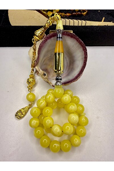 İskenderun Tesbihcilik Sphere Cut Beirut Drop Amber Rosary