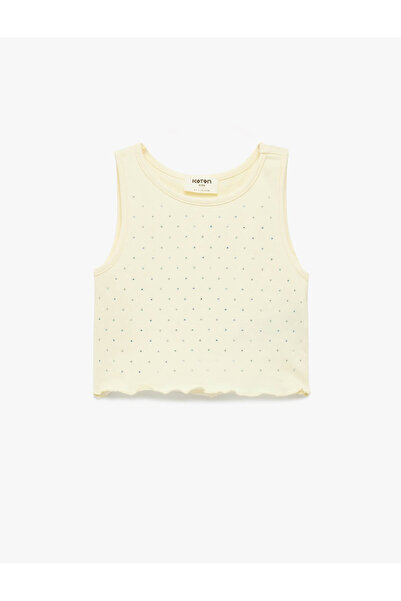 Koton Sa kamenim detaljima Pamuk Pakovanje žute majice za devojčice 6SKG30038AK