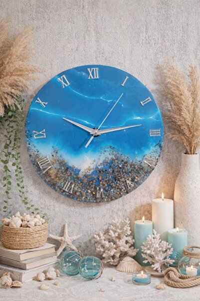 rustikhomedecor Epoksi Duvar Saati 28 cm – Rustik Tasarım