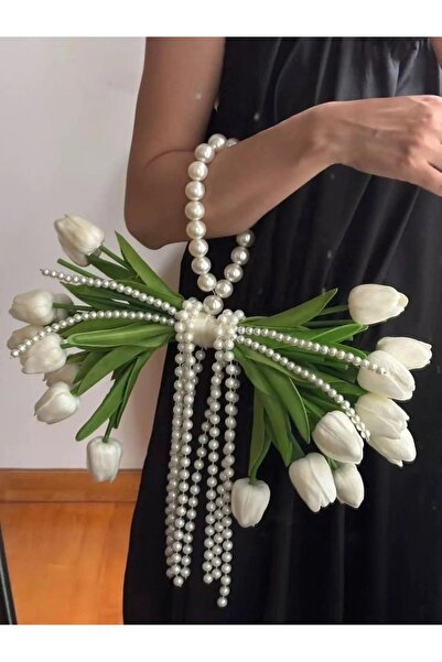 florista atelier Islak lale çanta gelin buketi sarkıntılı tutacaklı gelin çiçeği