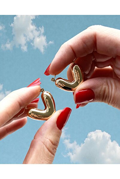 GOX منحني القلب هوب القرط