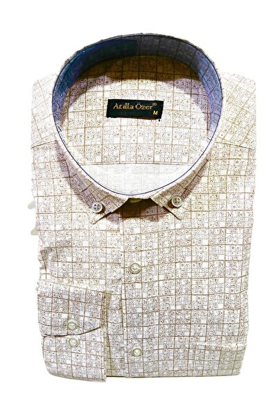 nightblack Men's Summer Shirt Textured Loose Fit Long Sleeve Oversize Men's S...