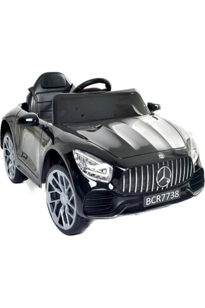 Leno سيارة أطفال كهربائية 12 فولت مع جهاز تحكم عن بعد ودواسة قدم، أسود – CAR1