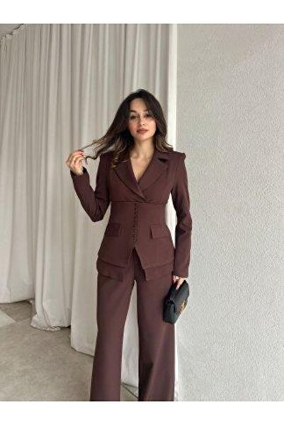 MODA DURAĞI مجموعة جانسيت الثلاثية للقهوة المرة