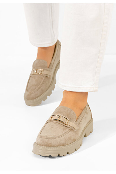 B T Shoes Women's Katiana khaki loafers