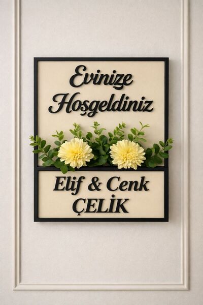 populeroyuncak Kişiye Özel Kapı Tabelası Evimize Hoşgeldiniz Aile İsimliği So...