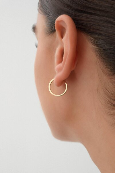 Arpaş 14 Ayar Kalemli Altın Halka Küpe