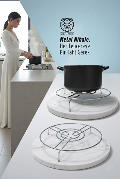 Transformacion Juliette Series Chrome Metal Trivet - 19 cm Heat Resistant Lux...