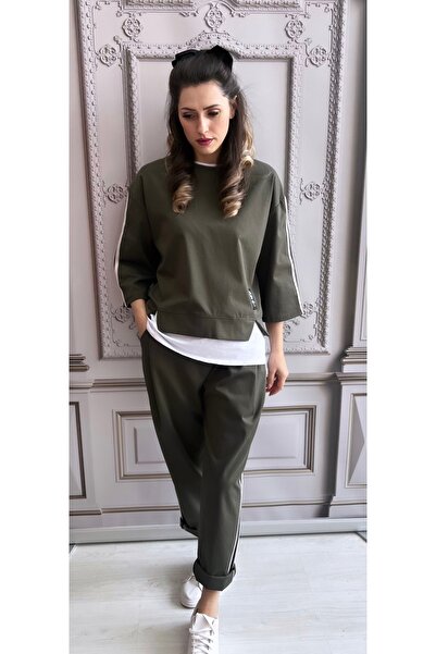 styleFlex Women's casual cotton tracksuit with side stripes