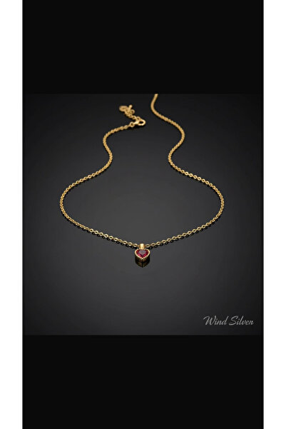 Wind Silver Kırmızı Kalp 925 ayar