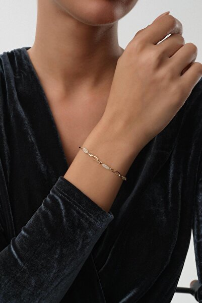 Arpaş 14 Ayar Tasarım Altın Bileklik