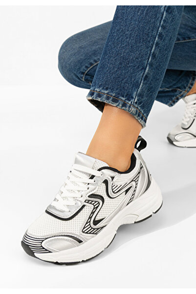 B T Shoes Sneakers dama Natalis V2 albi