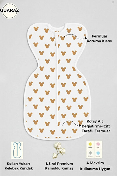 GUARAZ Baby Swaddle – Newborn Swaddle – Peaceful Seamless Sleep Without Scrat...