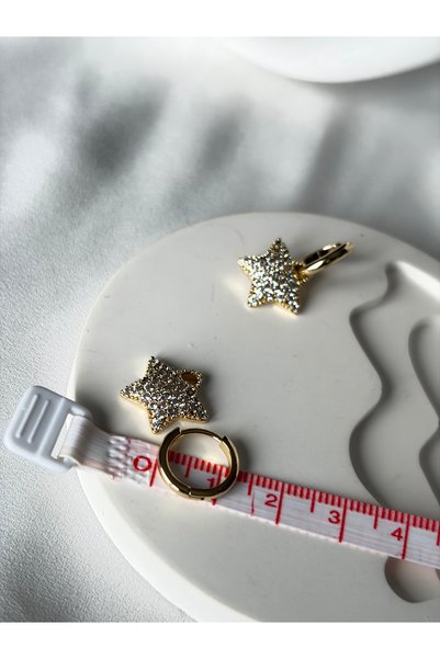 XUPING JEWELRY Star Dangle Hoop Gold Earrings
